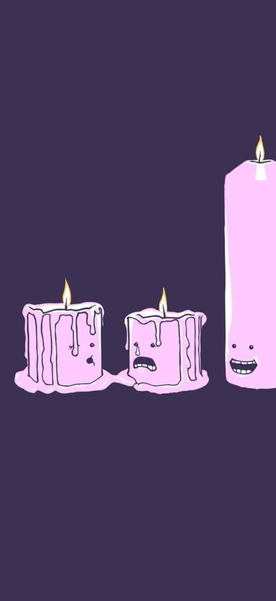 Fond d'écran iPhone Candles Minimalism