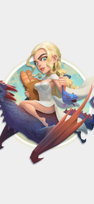 Fond d'écran iPhone Daenerys Targaryen Minimal Art 4k