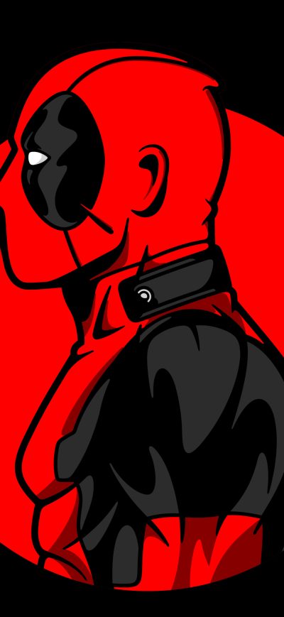 Fond d'écran iPhone Deadpool Dark Minimal Art 4k