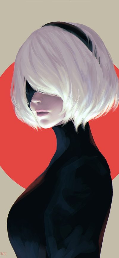 Fond d'écran Nier Automata sur iPhone