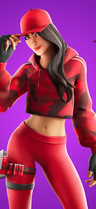 Fond d'écran iPhone Fortnite Chapter 2 Ruby Outfit 4k