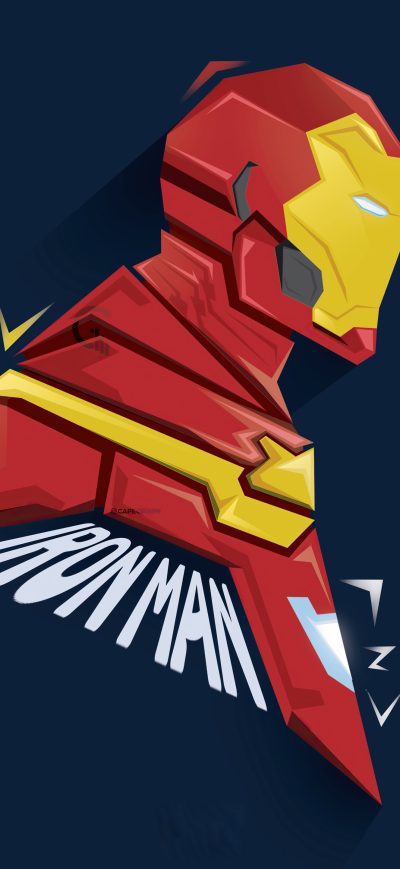 Fond d'écran iPhone Iron Man Pophead Minimal 5k