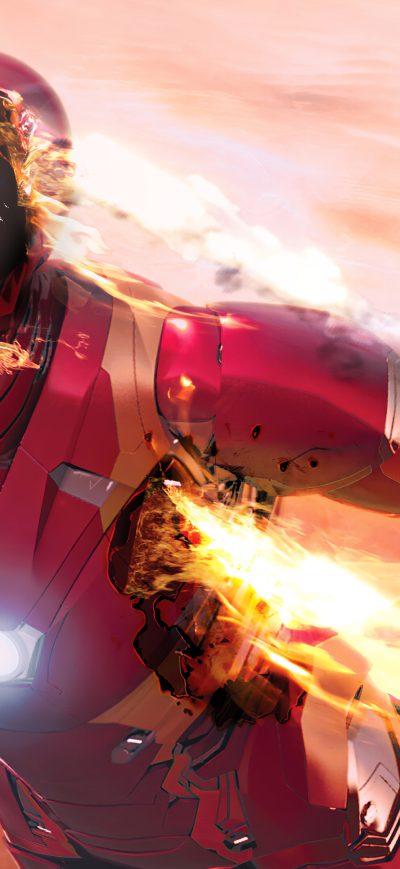 Fond d'écran iPhone Iron Man Flying 4k