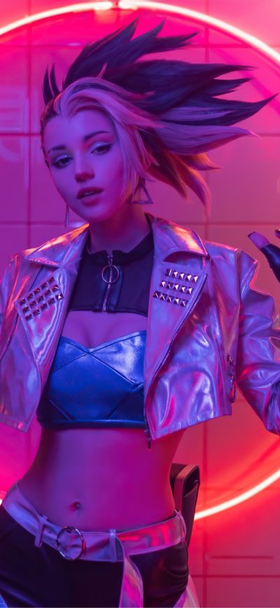 Fond d'écran iPhone Lol Kda Cosplay 4k