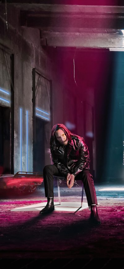 Fond d'écran iPhone Keanu Reeves X Cyberpunk 2077