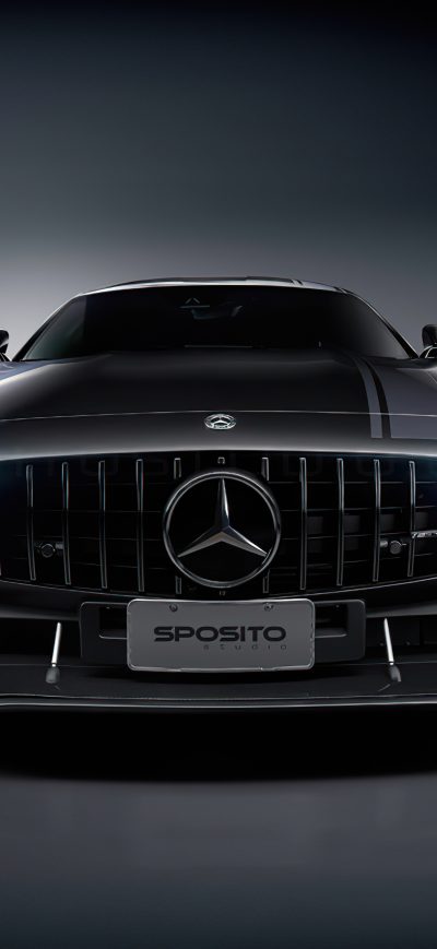 Fond d'écran iPhone Black Mercedes Amg Front