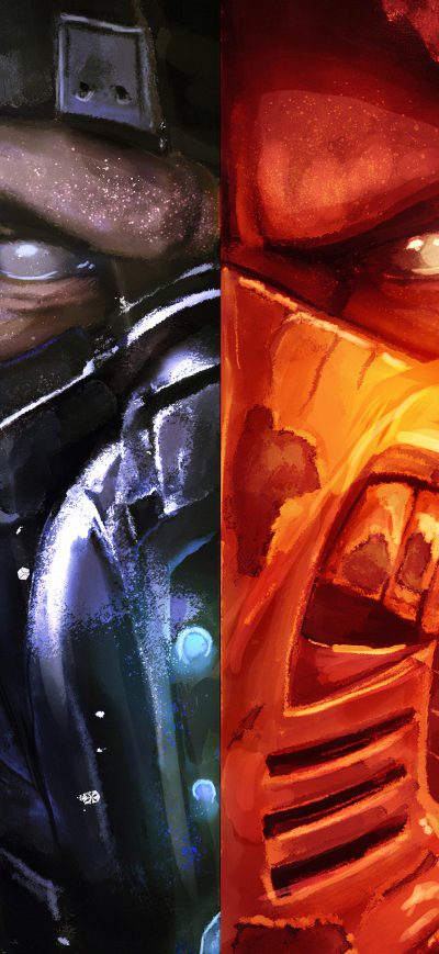 Fond d'écran iPhone Scorpion Mortal Kombat X Art4k