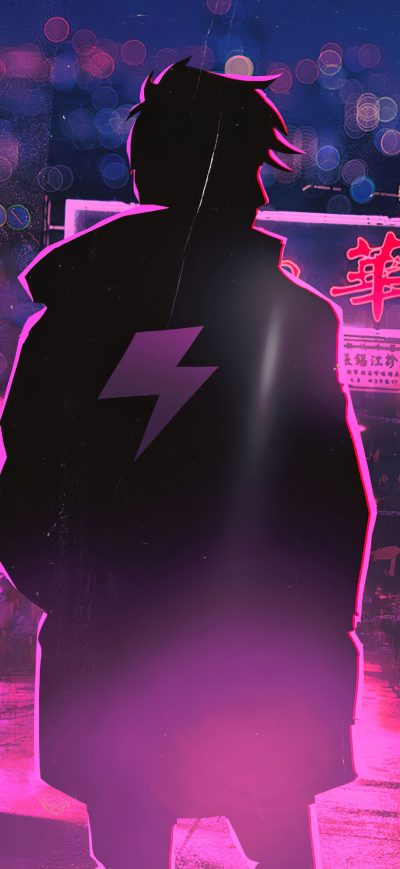 Fond d'écran iPhone Neon Light Hero 4k
