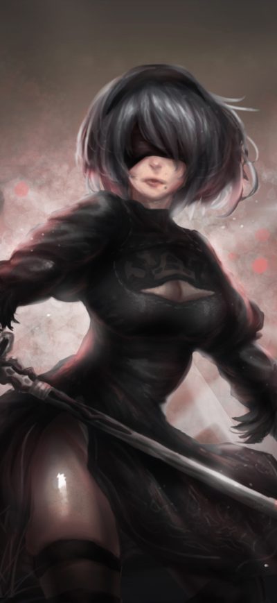 Fond d'écran 2b Nier Fanart 4k sur iPhone
