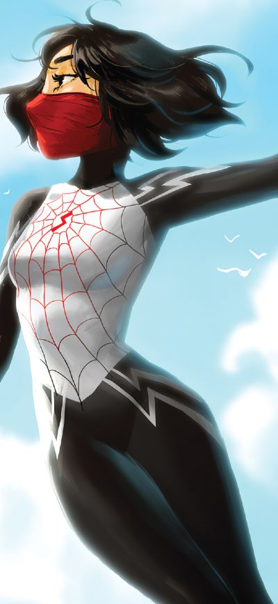 Fond d'écran iPhone Silk Superhero 4k