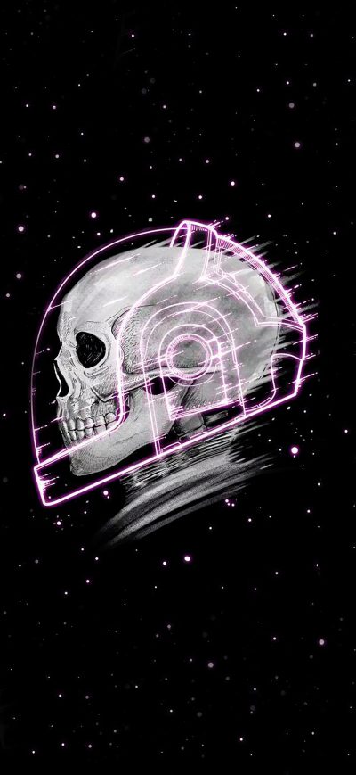 Fond d'écran iPhone Skull Stars 4k