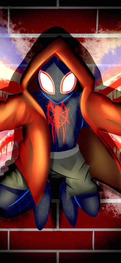 Fond d'écran Miles Spidey Art sur iPhone