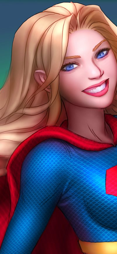 Fond d'écran iPhone Art Supergirl 4k