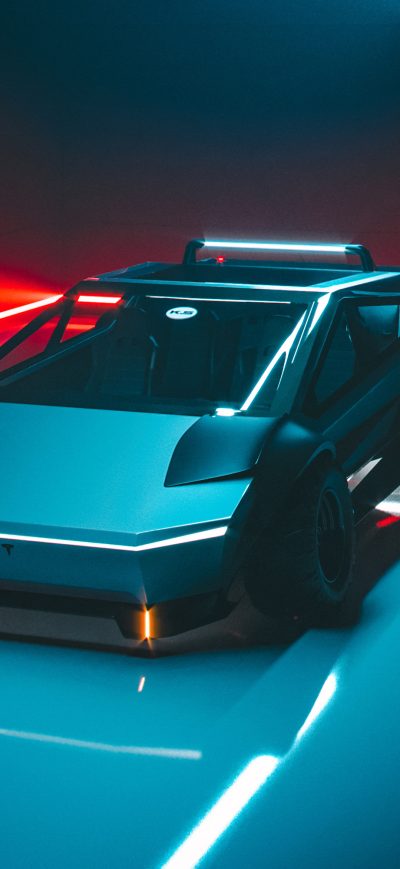 Fond d'écran iPhone Tesla Cybertruck Front View Concept 4k