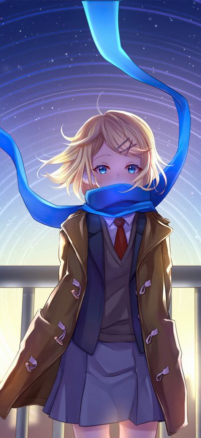 Fond d'écran iPhone Vocaloid School Uniform Anime Girl 4k