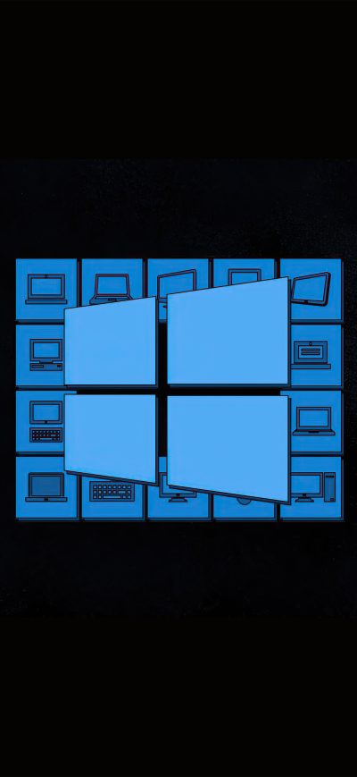 Fond d'écran iPhone Windows 10 Dark Logo 5k