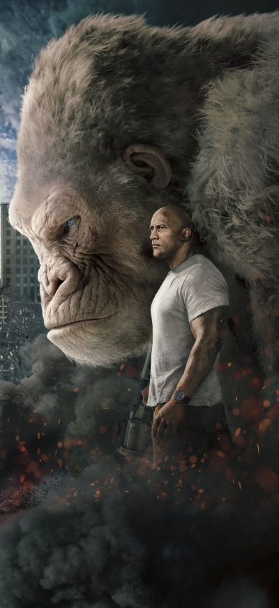 Fond d'écran iPhone Rampage 2018 Movie 10k Poster