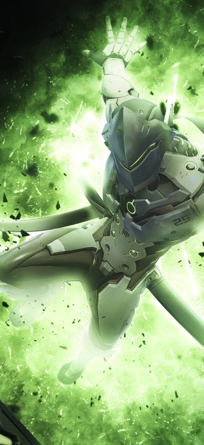 Fond d'écran iPhone Genji From Overwatch 4k