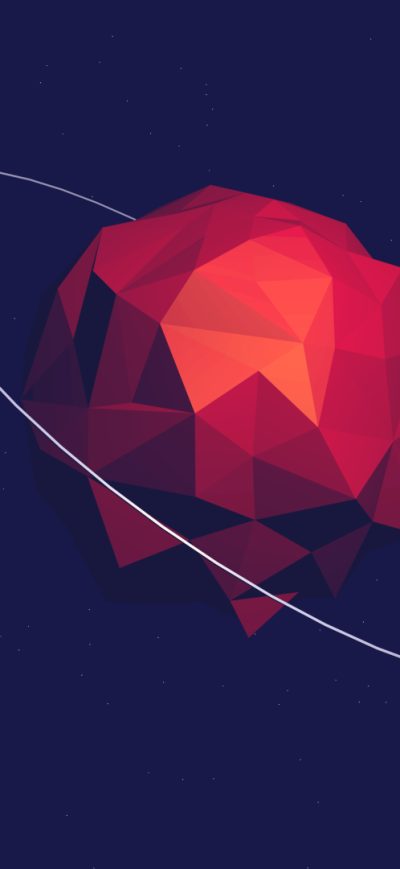 Fond d'écran iPhone Low Poly Space Art