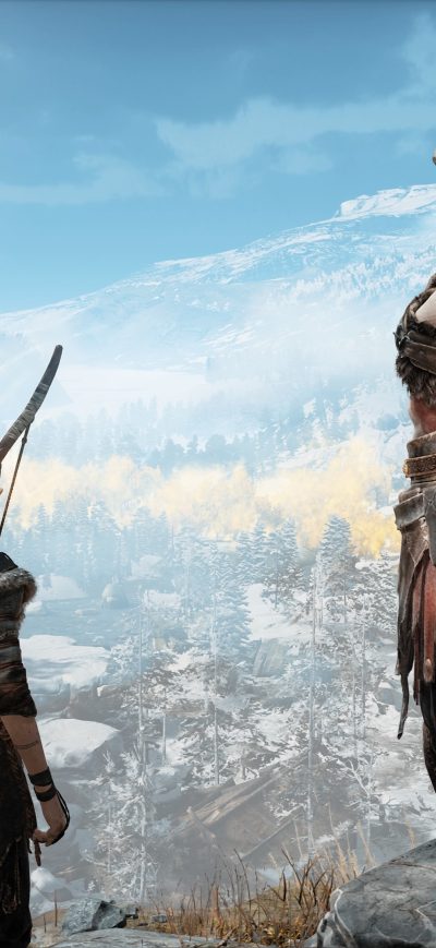 Fond d'écran iPhone God Of War 4 Kratos And Atreus 4k