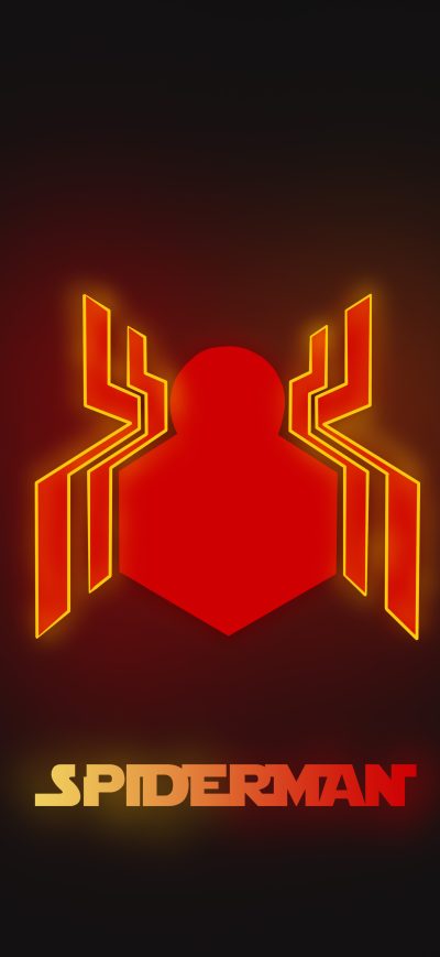 Fond d'écran iPhone Neon Spiderman Logo