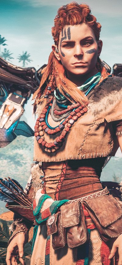 Fond d'écran iPhone Aloy Horizon Zero Dawn Bird 4k