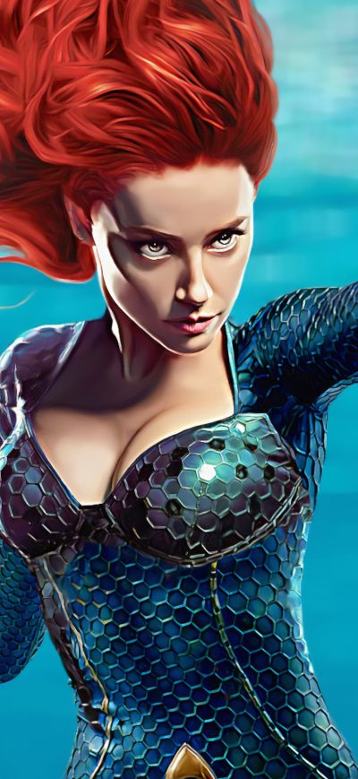 Fond d'écran iPhone Amber Heard As Mera 4k Art