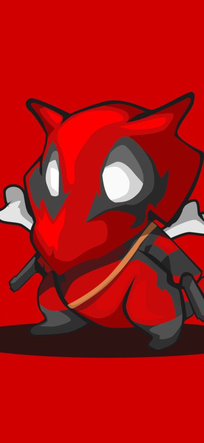 Fond d'écran iPhone Cubone Pokemon Deadpool Minimalism 4k