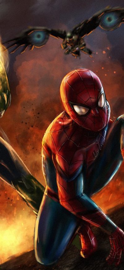 Fond d'écran iPhone Spiderman Vs Sinister Six