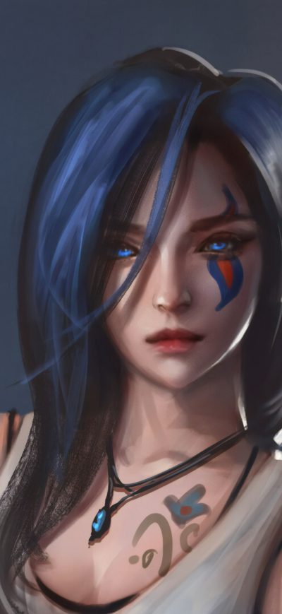 Fond d'écran iPhone Blue Lotus Anime Girl