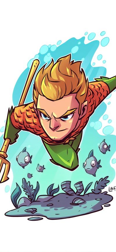 Fond d'écran iPhone Aquaman Minimal 4k