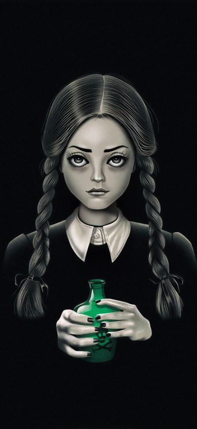 Fond d'écran iPhone Girl With Poison The Addams