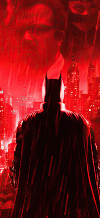 Fond d'écran iPhone Batman In Red City 4k