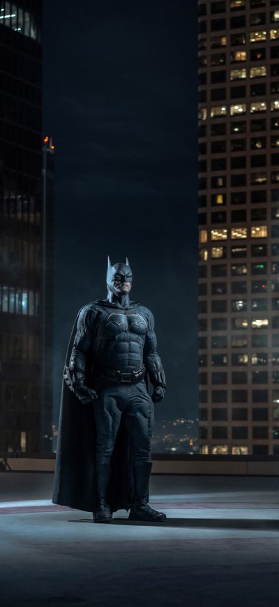 Fond d'écran iPhone Batman Downtown Gotham Roof