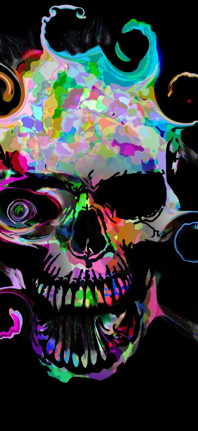 Fond d'écran iPhone Artistic Colorful Skull