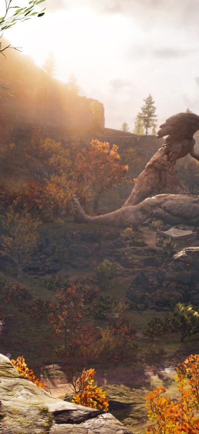 Fond d'écran iPhone Assassins Creed Odyssey Fallen God Artwork 4k