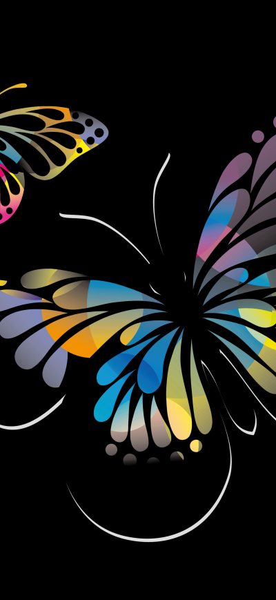 Fond d'écran iPhone Butterflies Oled 5k