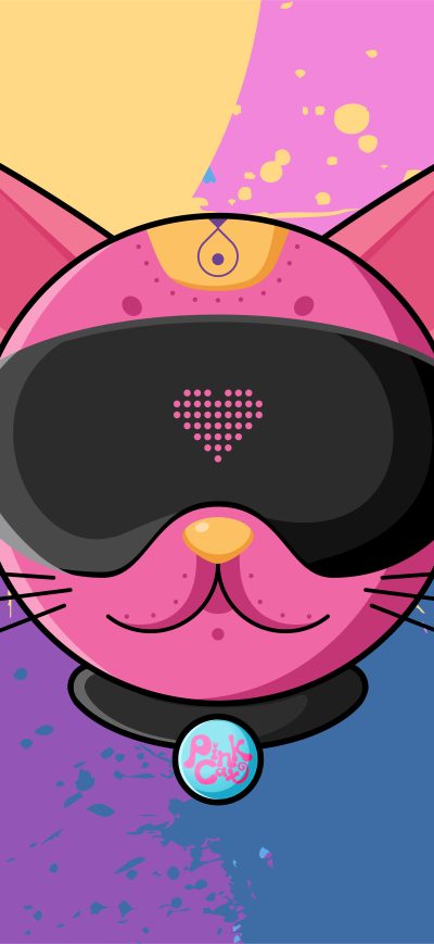 Fond d'écran Pinkcat sur iPhone