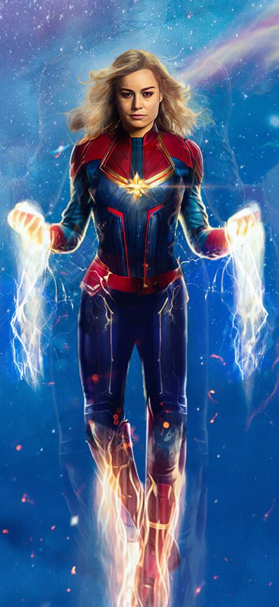 Fond d'écran iPhone 4k Captain Marvel Artwork