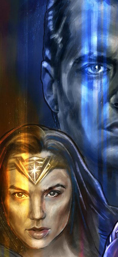 Fond d'écran iPhone Batman Superman Wonder Woman Fan Made