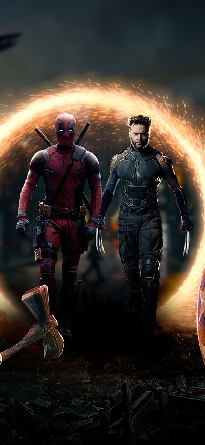 Fond d'écran iPhone Marvel Welcome Deadpool And Wolverine