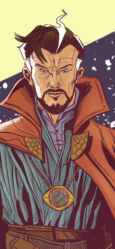 Fond d'écran 4k Doctor Strange Art sur iPhone