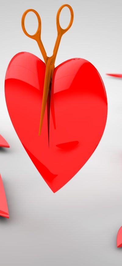 Fond d'écran iPhone Scissors Cutting Heart