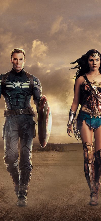 Fond d'écran iPhone Captain America And Wonder Woman