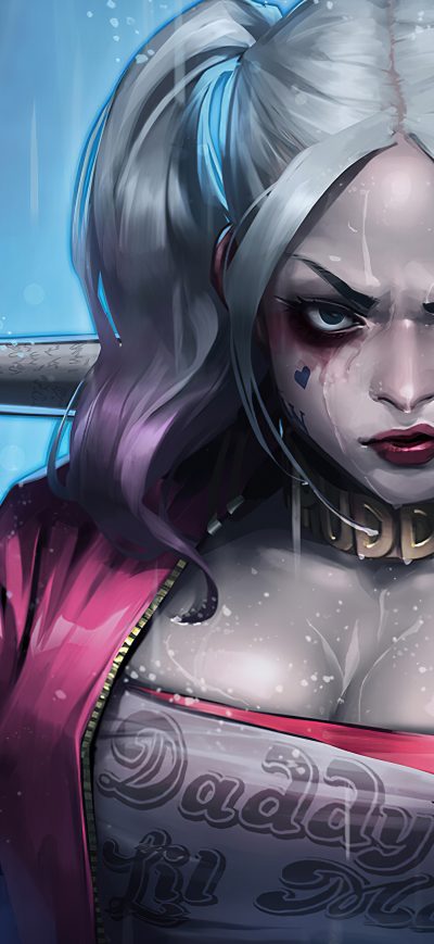 Fond d'écran iPhone Little Monster Harley Quinn 4k