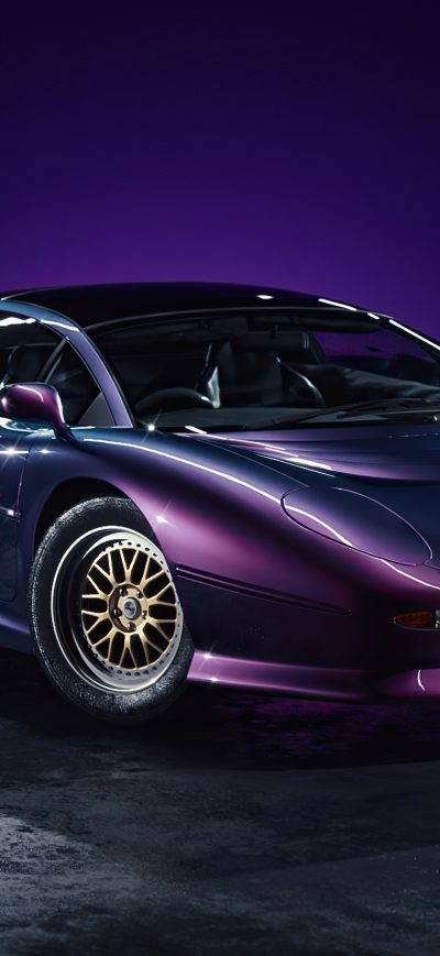 Fond d'écran iPhone Jaguar XJ220 Purple 4k