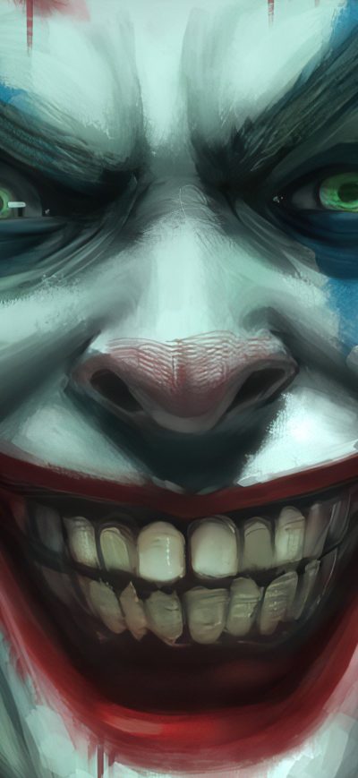 Fond d'écran iPhone Joker Evil Smile 4k