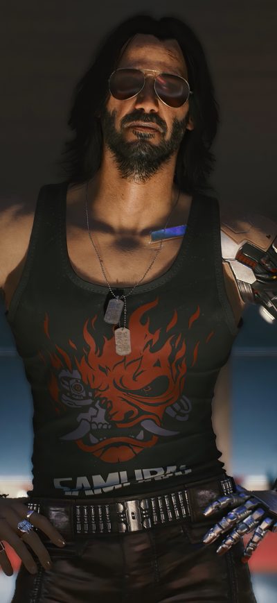 Fond d'écran iPhone Keanu Reeves As Johnny Silverhand Cyberpunk 2077