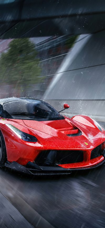 Fond d'écran iPhone La Ferrari In Rain 4k