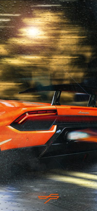 Fond d'écran iPhone Lamborghini Huracan Performante Rear